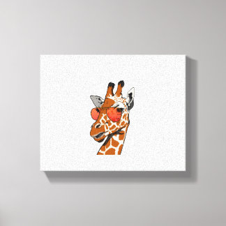Rolig giraff med solglasögon presentidé för giraff canvastryck