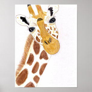 Rolig Giraff Poster