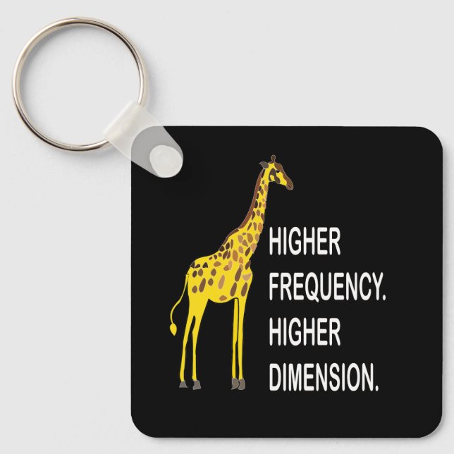 Rolig Giraff Puns Nyckelring (Framsida)