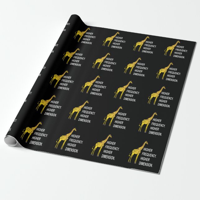 Rolig Giraff Puns Presentpapper (Utrullad)