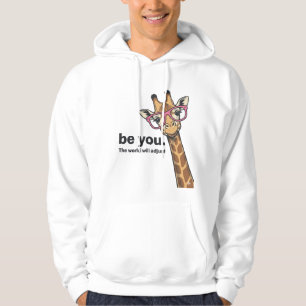 Rolig Giraff Var Du Vintage Gravyr Tröja Desig Hoodie