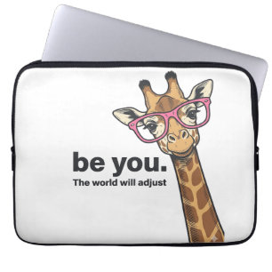 Rolig Giraff Var Du Vintage Gravyr Tröja Desig Laptop Fodral