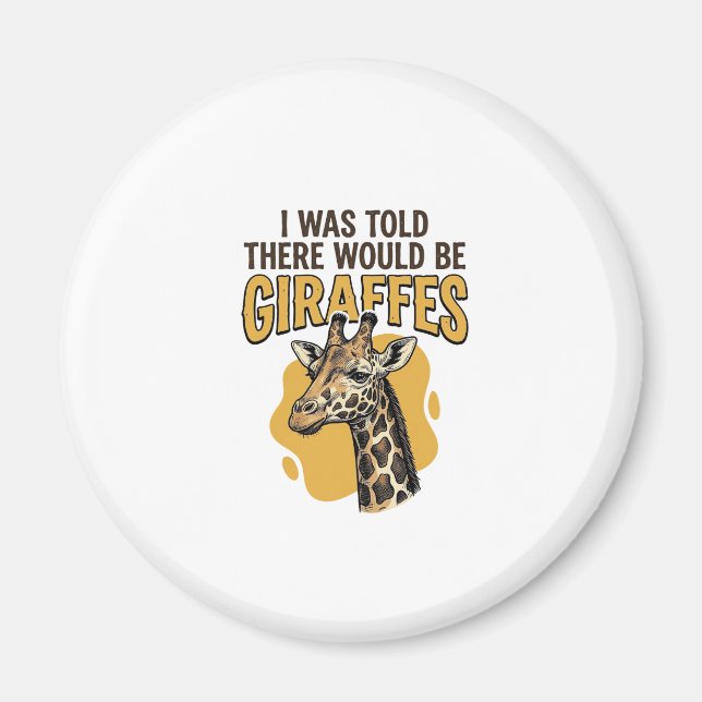 Rolig Giraff Vintage Gravyr Tröja Design_1 Magnet (Framsidan)