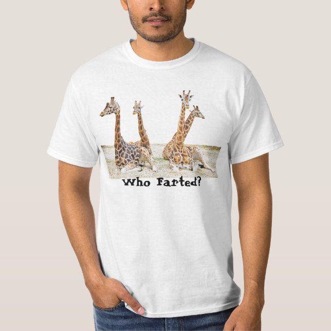 Rolig giraffbilde - Fyra giraffer som fjärtade? T Shirt (Framsida)