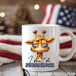 Rolig Giraffd Kaffemugga Roligt Djurpresent Mugg