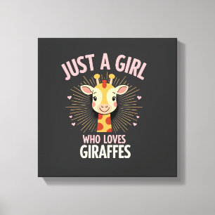 Rolig Giraffdesign för kvinnor flickor Safari Gira Canvastryck
