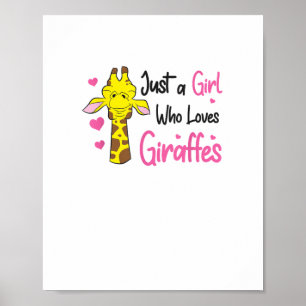 Rolig Giraffdlicka Bara En Tjej Som älskar Giraffe Poster