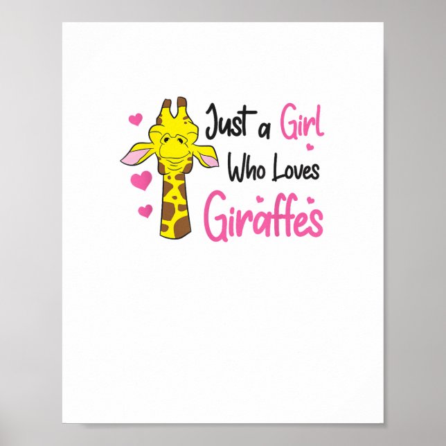 Rolig Giraffdlicka Bara En Tjej Som älskar Giraffe Poster (Framsidan)