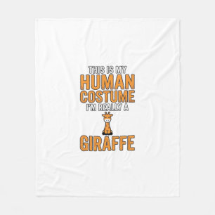 Rolig Giraffdräkt Vektor T-Shirt Design_1 Fleecefilt