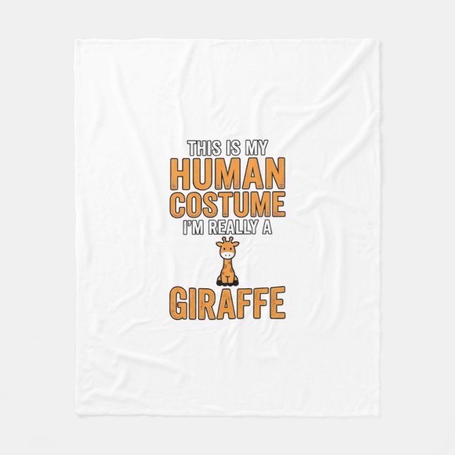Rolig Giraffdräkt Vektor T-Shirt Design_1 Fleecefilt (Framsidan)