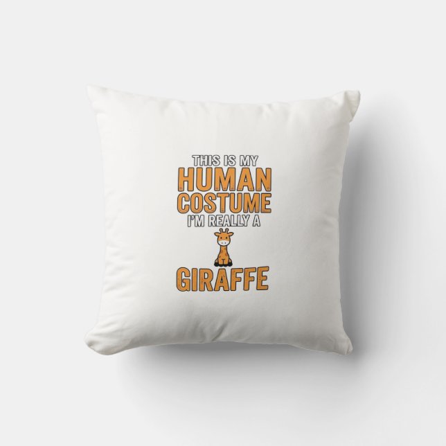 Rolig Giraffdräkt Vektor T-Shirt Design_1 Kudde (Framsida)