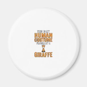 Rolig Giraffdräkt Vektor T-Shirt Design_1 Magnet