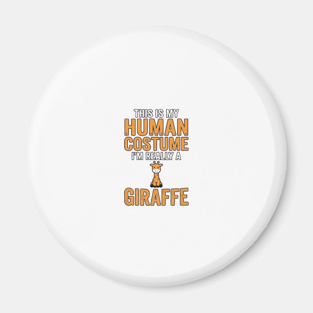 Rolig Giraffdräkt Vektor T-Shirt Design_1 Magnet (Framsidan)