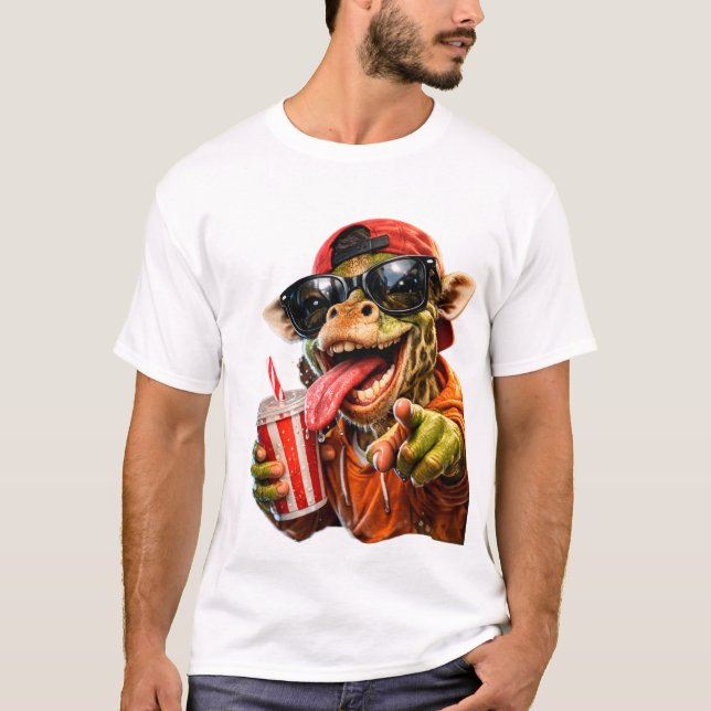 Rolig Giraffdricka Mode Tröja   (Framsida)