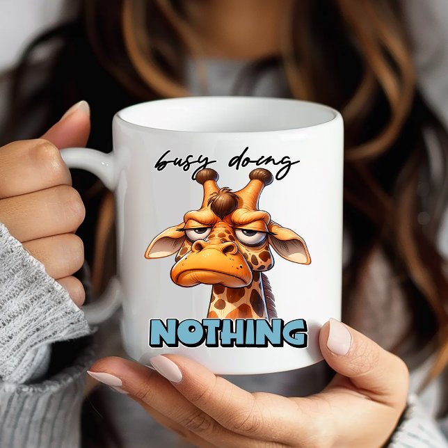 Rolig Giraffhumor Present Till Djurfantast Mugg (Skapare uppladdad)