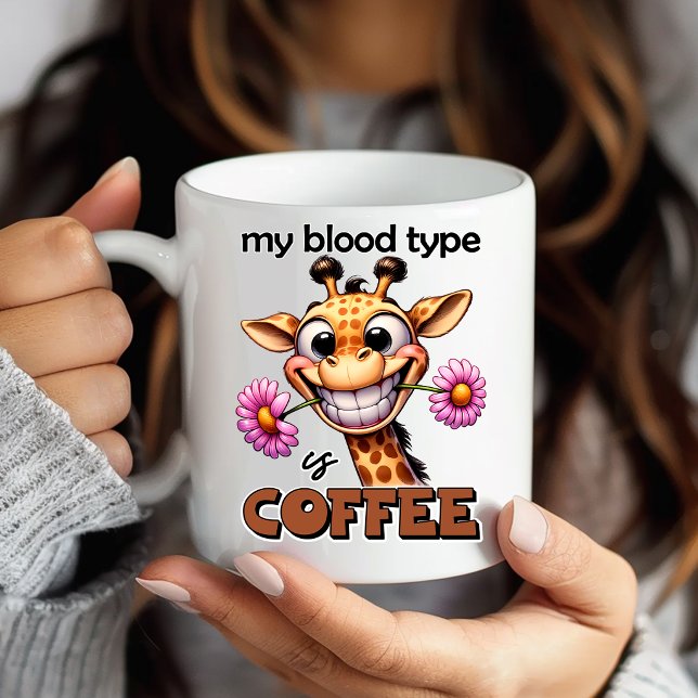 Rolig Giraffhumor Present Till Djurfantast Mugg (Skapare uppladdad)