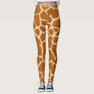 Rolig giraffmönsterdamasker/tätt leggings