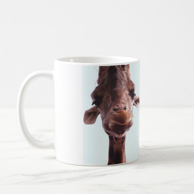 Rolig giraffmugg Nope inte i dag Kaffemugg (Vänster)
