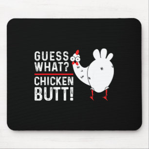 Rolig Gissa Vad_ Kyckling Butt! Grafisk Design Musmatta