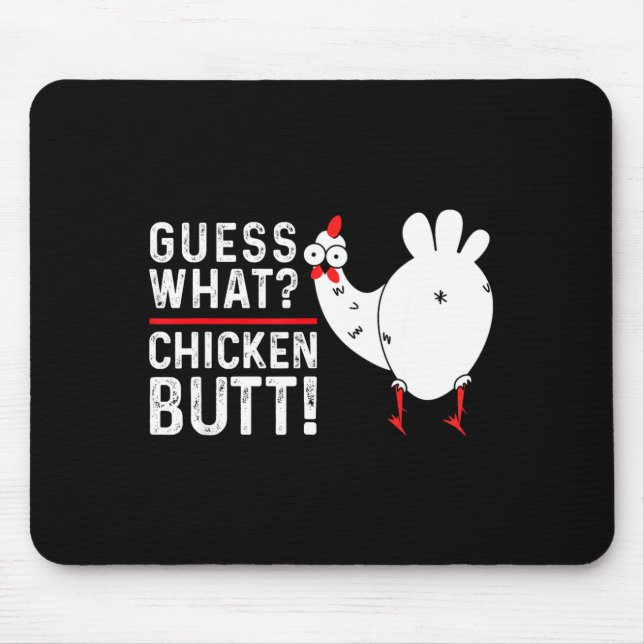 Rolig Gissa Vad_ Kyckling Butt! Grafisk Design  Musmatta (Framsidan)