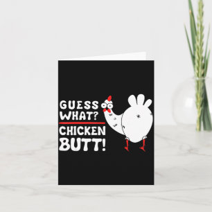 Rolig gissning vad_ Kyckling Butt! Grafisk Design Kort
