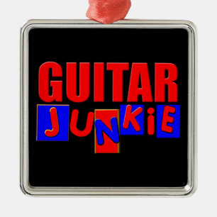 rolig gitarr julgransprydnad metall