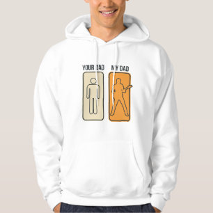 Rolig Gitarr Pappa Vintage Gravyr T-Shirt Design_1 Hoodie