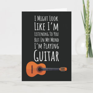 Rolig Gitarrist Kort Gitarrspelare Rockband Humor
