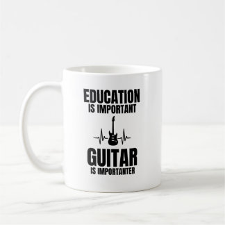 Rolig gitarristpresent för musiklärare och gitarr kaffemugg