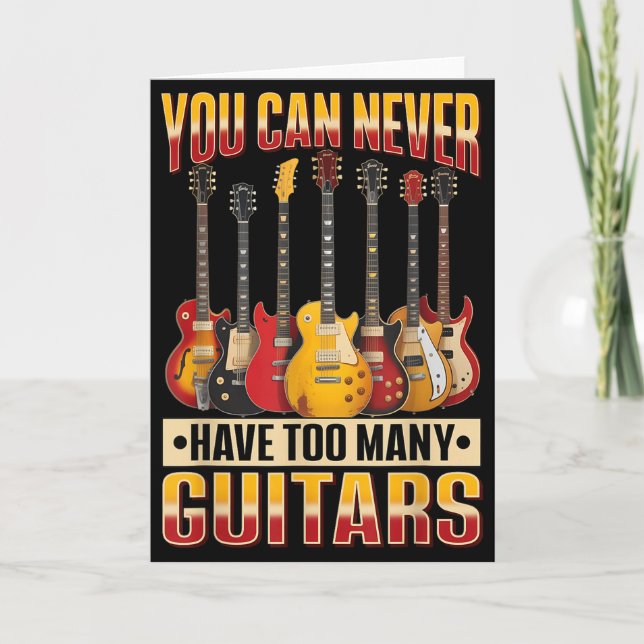 Rolig Gitarrmusik Du Kan Aldrig Ha För Många Gitar Kort (Framsida)