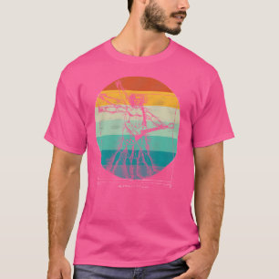 Rolig gitarrspelare Da Vinci Vitruvian Man Musiker T Shirt