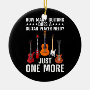 Rolig Gitarrspelare Konst För Män Kvinnor Gitarris Julgransprydnad Keramik
