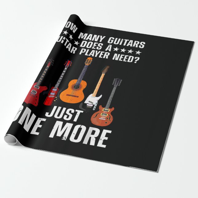 Rolig Gitarrspelare Konst För Män Kvinnor Gitarris Presentpapper (Utrullad)