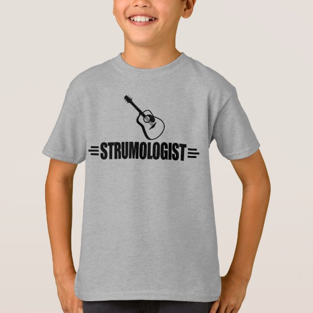 Rolig Gitarrspelare T Shirt (Framsida)