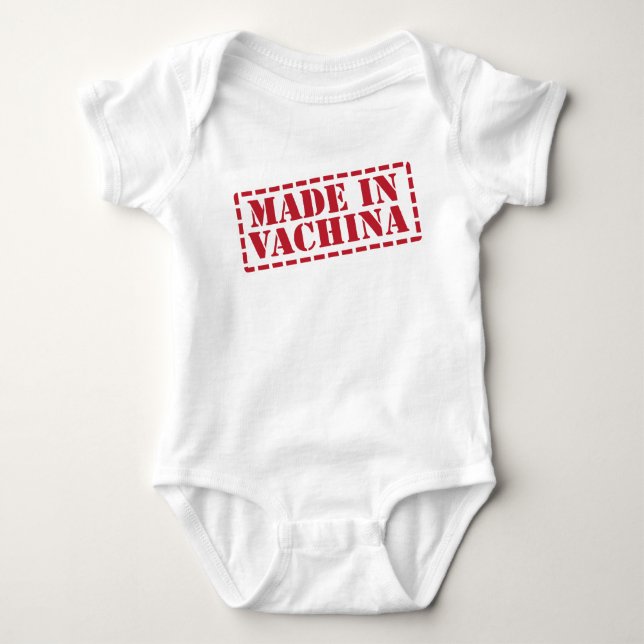 Rolig "gjort i Vachina" babyranka Tee Shirt (Framsida)