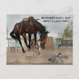 Rolig Glad 4:e Juli Rodeo Sadel Brons Event Vykort