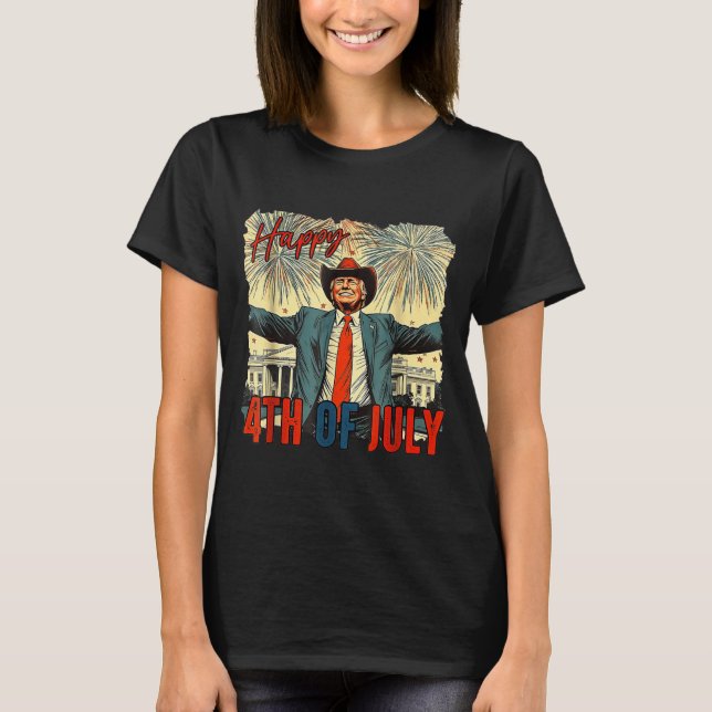 Rolig Glad 4:e Juli Självständighetsdag T Shirt (Framsida)