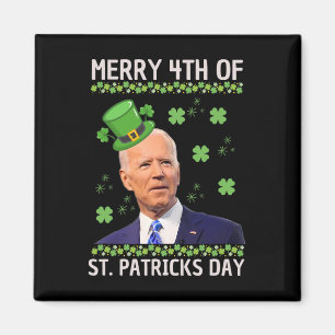 Rolig Glad 4:e St Patricks Day Förvirrad Joe Bi Magnet