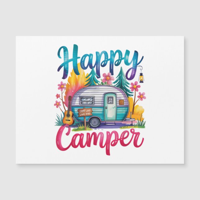 Rolig Glad Campare Camping Kläder Trailerhus Husbi (Framsida)