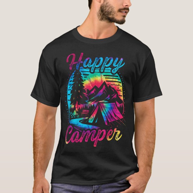 Rolig Glad Camping Vandringsälskare Presentpresent T Shirt (Framsida)