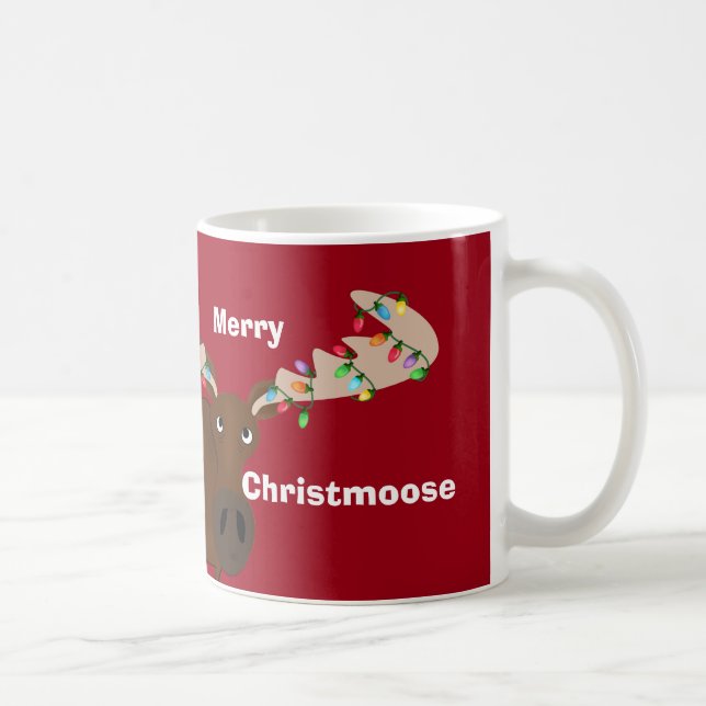 Rolig glad ChristMoose helgdagmugg Kaffemugg (Höger)