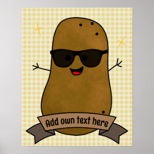 Rolig Glad Cool Potatis Personlig Poster