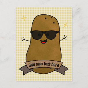 Rolig Glad Cool Potatis Personlig Vykort