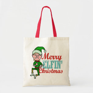 Rolig glad Elfin julBah Humbug Tygkasse