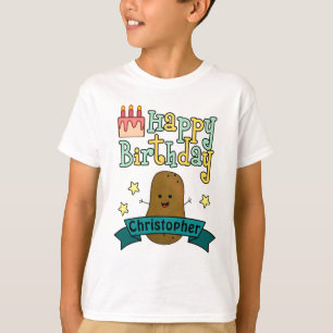 Rolig Glad Födelsedag Potatis Personlig T Shirt