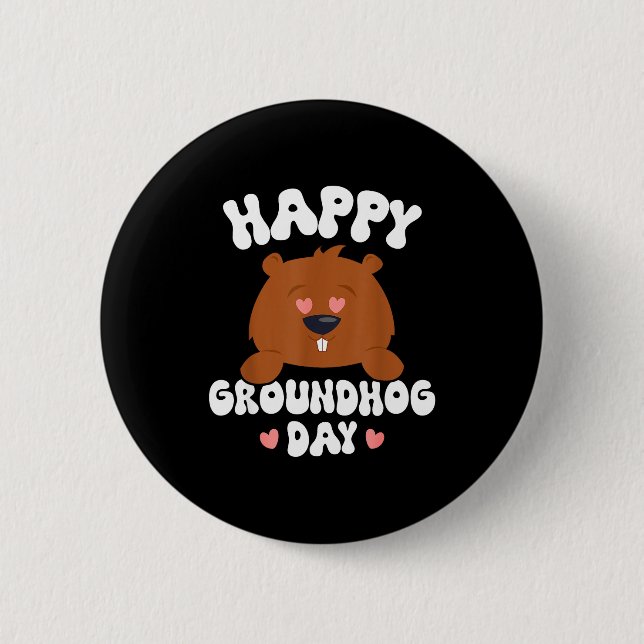 Rolig Glad Groundhog Day 2025 _4  Knapp (Framsida)