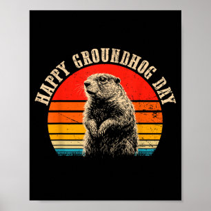 Rolig Glad Groundhog Day 2025 Lmn Uni-vuxna & Poster