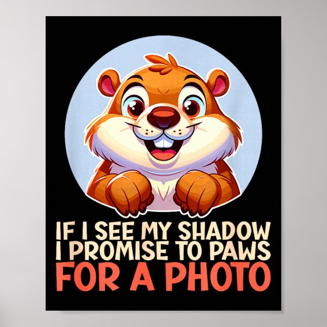 Rolig Glad Groundhog Day 2 Februari Phils Högtid Poster (Framsidan)