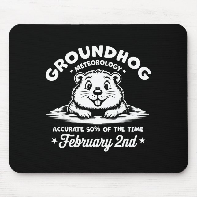 Rolig Glad Groundhog Day 2 Februari Phils Meteo Musmatta (Framsidan)