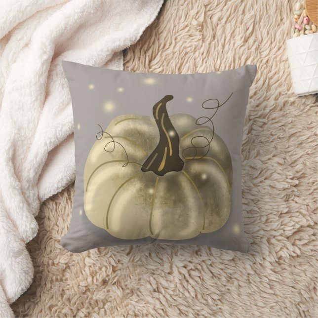 Rolig Glad Halloween Pumpa Kråka Kudde (Filt)